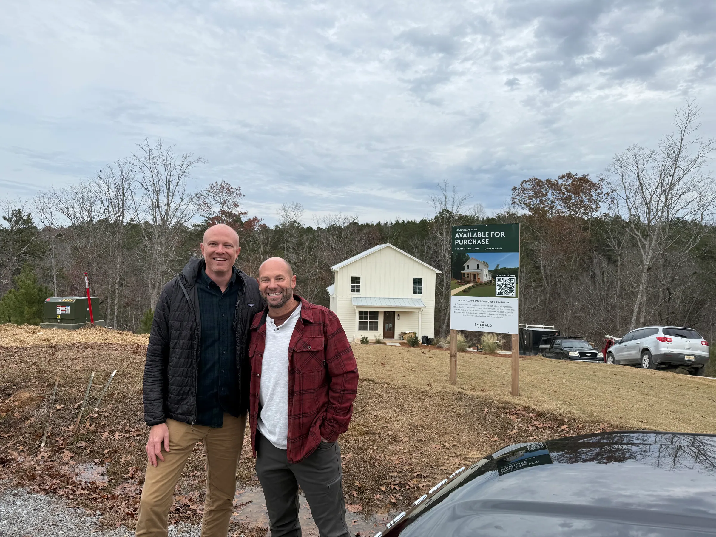 Shannon Fondren and Derek Miller at an Emerald build site