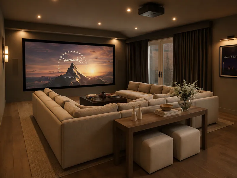 The Ringlever movie room