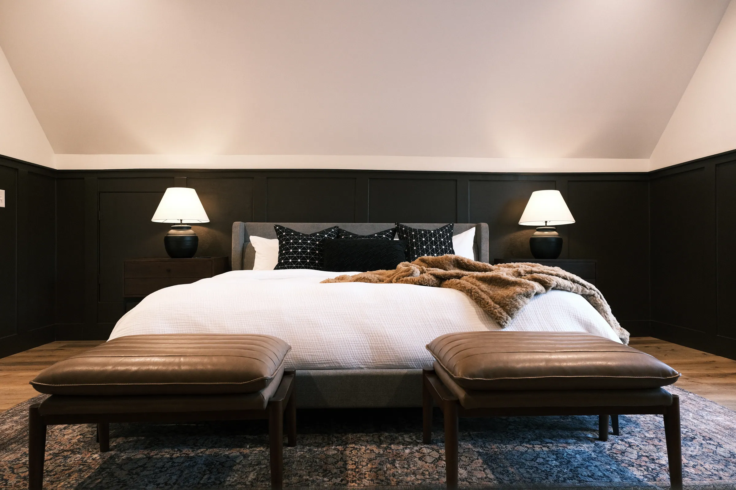 White Oak primary bedroom